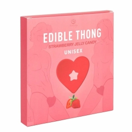 Secret Play Heart-Shaped Edible Unisex Thong Strawberry Flavour