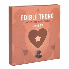 Secret Play Chocolate-Flavored Edible Gummy Thong, Heart-Shaped, Unisex