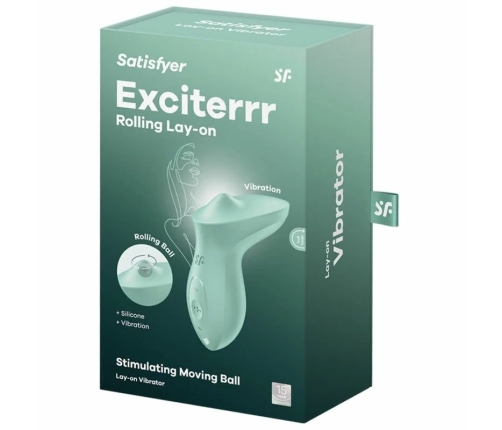 Satisfyer Exciterrr Mint Lay-On Intimate Device, 10 Vibrations, Waterproof