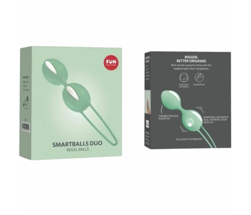 Fun Factory Smartballs Duo Pelvic Training Balls White/Green 72g
