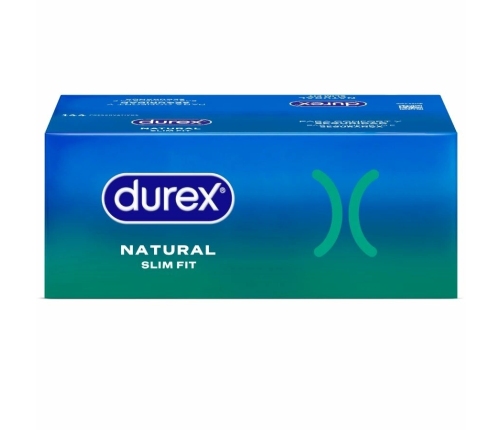 Durex Natural Slim Fit 52mm Condoms 144-Pack - Latex, Lubricated