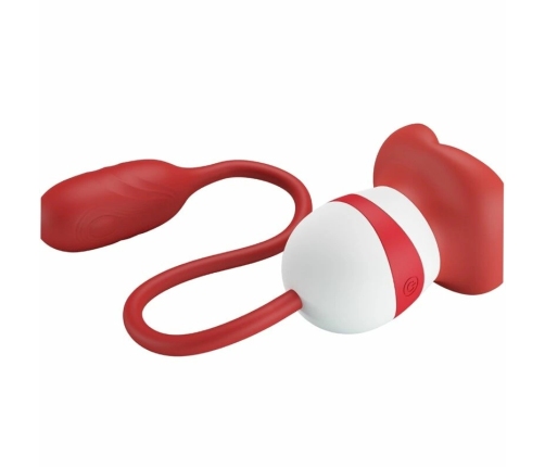 Pretty Love Aliyah Red Dual-Action Oral Simulation Device, USB, Silicone