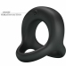 Pretty Love Elliott Black Silicone Vibration Ring with 10 Modes, Waterproof