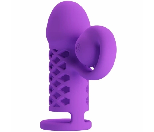 ROMANCE Harden Purple Intimate Extension Sleeve, 10 Modes, Silicone