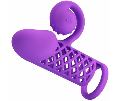 ROMANCE Harden Purple Intimate Extension Sleeve, 10 Modes, Silicone