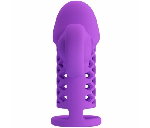 ROMANCE Harden Purple Intimate Extension Sleeve, 10 Modes, Silicone