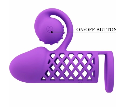 ROMANCE Harden Purple Intimate Extension Sleeve, 10 Modes, Silicone