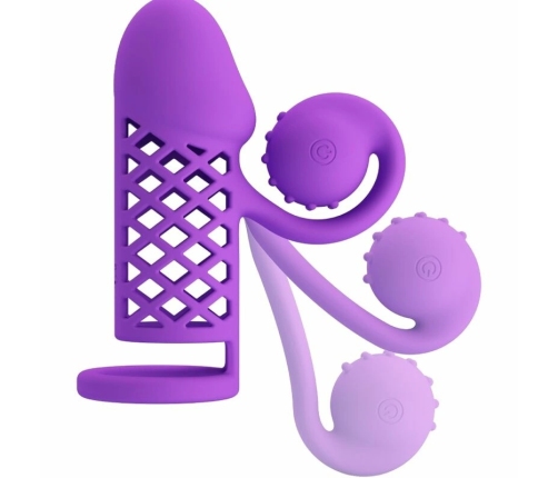 ROMANCE Harden Purple Intimate Extension Sleeve, 10 Modes, Silicone