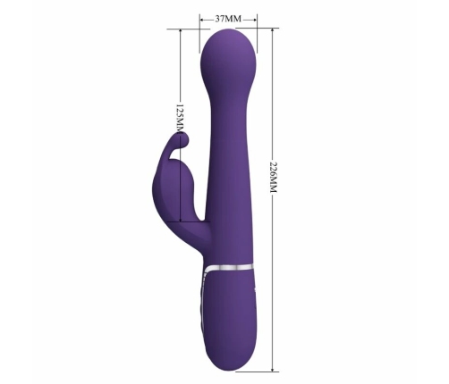 Pretty Love Dejon 3-in-1 Intimate Machine, Dual Motor, Purple, USB
