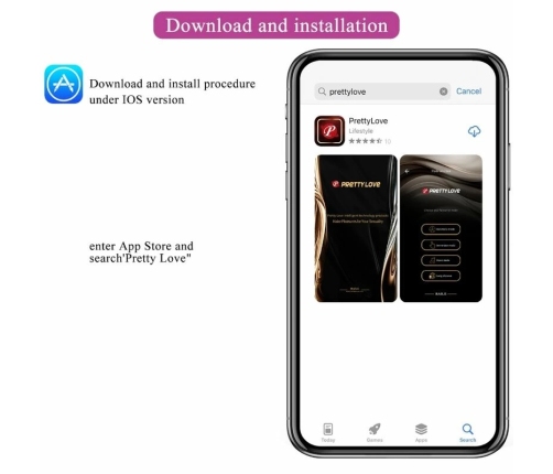 Pretty Love Hector Violet Intimate Device App-Controlled Rechargeable