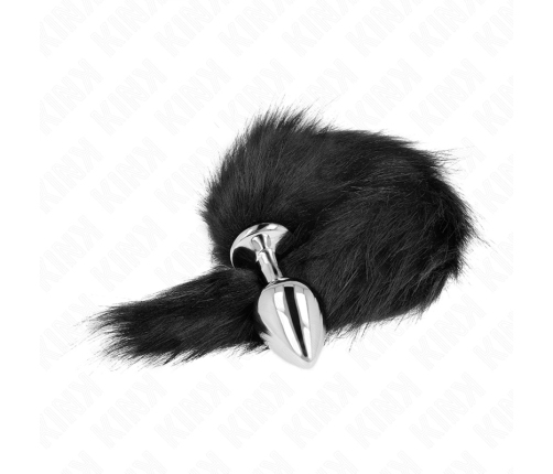 KINK Plug Model M with 40cm Synthetic Black Tail - Silicone, Medium Size