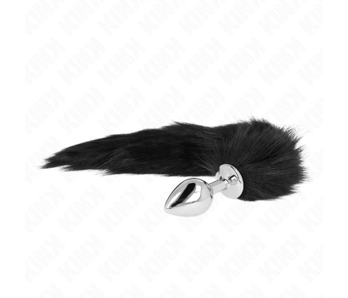 KINK Plug Model M with 40cm Synthetic Black Tail - Silicone, Medium Size