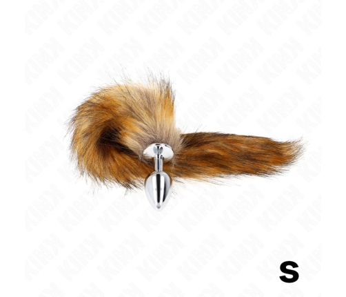 KINK Anal Plug S with 40cm Brown Synthetic Tail - Silicone, Ergonomic Design