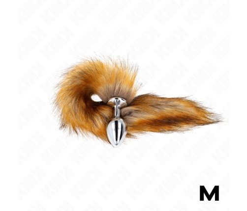 KINK Medium Plug with Synthetic Brown Tail 8x3.5 cm - Fantasy Accessory