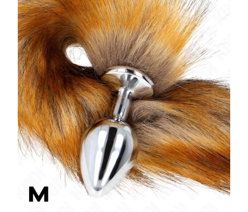 KINK Medium Plug with Synthetic Brown Tail 8x3.5 cm - Fantasy Accessory