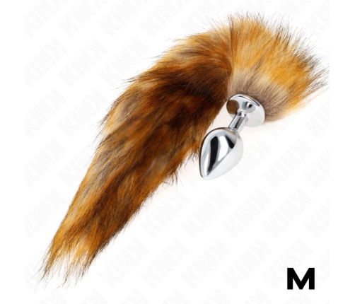 KINK Medium Plug with Synthetic Brown Tail 8x3.5 cm - Fantasy Accessory