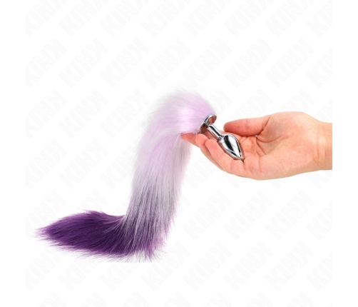 KINK Intimate Accessory S Purple - Small Silicone Plug with 40cm Synthetic Tail