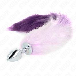 KINK Intimate Accessory S Purple - Small Silicone Plug with 40cm Synthetic Tail