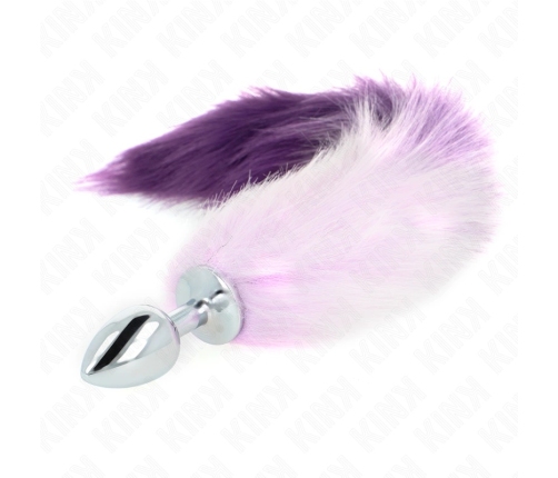 KINK Intimate Accessory S Purple - Small Silicone Plug with 40cm Synthetic Tail