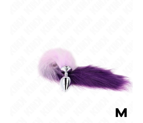 KINK Model M Silicone Plug with 40cm Synthetic Tail, Purple