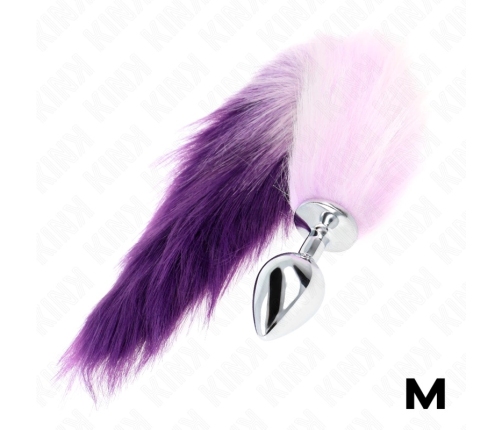 KINK Model M Silicone Plug with 40cm Synthetic Tail, Purple