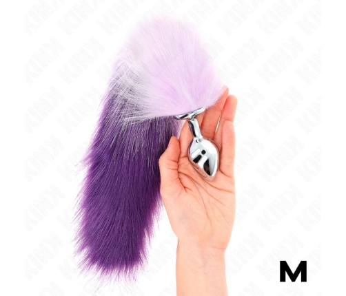 KINK Model M Silicone Plug with 40cm Synthetic Tail, Purple