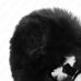 KINK Stainless Steel Plug with Black Faux Fur Rabbit Tail 7x3cm, 8cm Tail