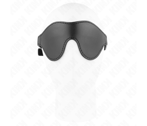 KINK Leatherette Adjustable Bandage 20x8cm with Velcro Black 17-21cm