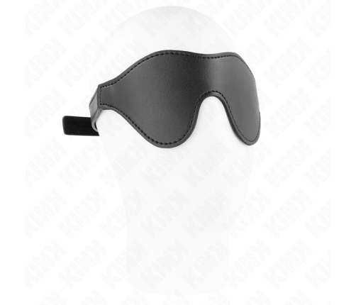 KINK Leatherette Adjustable Bandage 20x8cm with Velcro Black 17-21cm