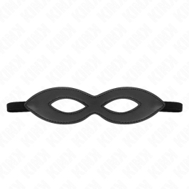 KINK Eye Mask Model 2 with Mini Rivets, Black Vegan Leather, 20.5x5.5 cm