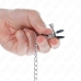 KINK - PINZAS PARA PEZONES PLANAS NEGRO CON CADENA PLATEADO 34 CM