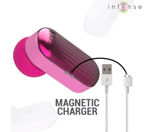 INTENSE Sabrina Compact Pink Tapping Intimate Device, Magnetic Charging