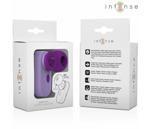 INTENSE Sabrina Compact Tapping Clitoral Device Purple 6cm USB Rechargeable