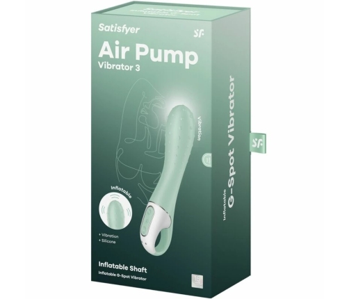 SATISFYER - AIR PUMP VIBRADOR 3 INFLABLE PUNTO G MENTA