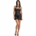 Livco Corsetti Krolina LC 90734 Black Chemise Set S/M - Elegant Mesh & Lace