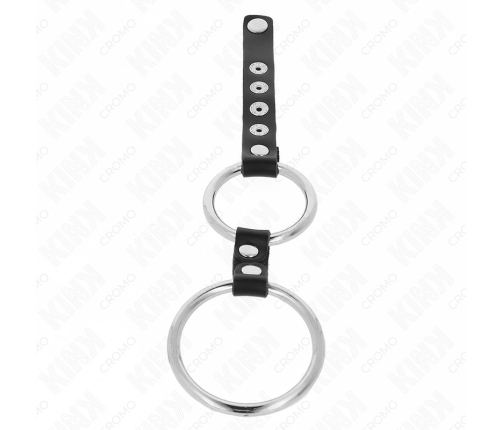 KINK Double Metal Ring with Leather Connector 3.8-5 cm - Premium Restraint System