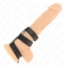KINK Triple Leather Adjustable Ring with Pressure System - Black