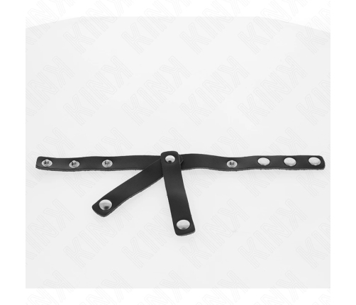 Kink Adjustable Leather Divider Ring - Customizable Fit, Black Leather