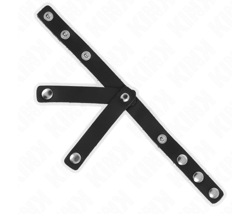 Kink Adjustable Leather Divider Ring - Customizable Fit, Black Leather