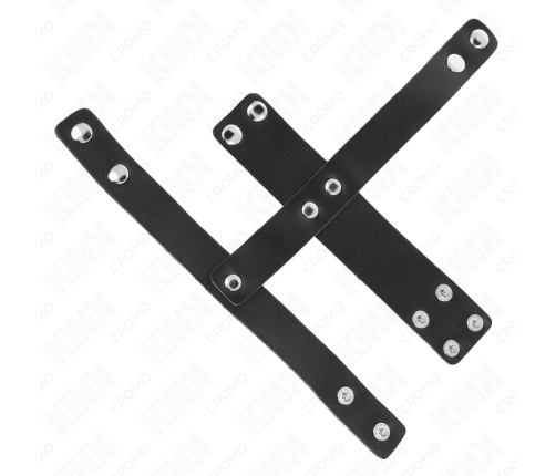 KINK Leather Cage Ring Adjustable Divider - High-Quality Black Strap System