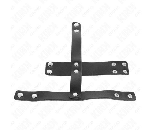 KINK Leather Cage Ring Adjustable Divider - High-Quality Black Strap System