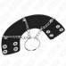 KINK Metal Intimate Ring 4cm with 7cm Chain & Leather Strap, Silver