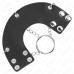 KINK Metal Ring Chain 4cm with Leather Strap - Robust Steel & Adjustable Fit
