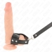 KINK Adjustable Leather Intimate Ring with Custom Fit Strap, Black