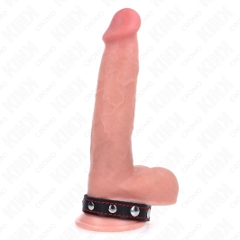 KINK Leather Ring with Adjustable Pressure, Red Lining, 21x1.5 cm