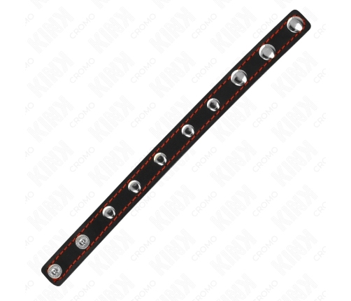 KINK Leather Ring with Adjustable Pressure, Red Lining, 21x1.5 cm