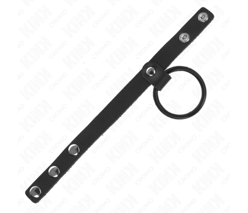 KINK Silicone 3.8 cm Ring & Leather Divider 22x1.5 cm - Dual Support System