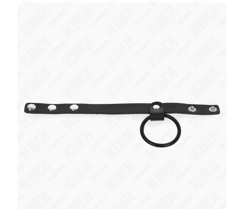 KINK Silicone 3.8 cm Ring & Leather Divider 22x1.5 cm - Dual Support System