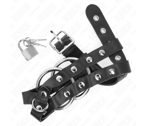 KINK Adjustable Intimate Cage with Lock - Customizable Stainless Steel System
