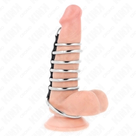 KINK Metal Ring Set 7 Pieces with Leather Strap Adjustable 3.2-5cm